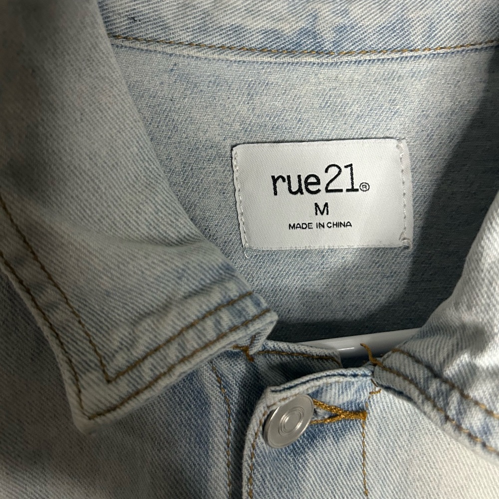 Light wash blue denim jacket